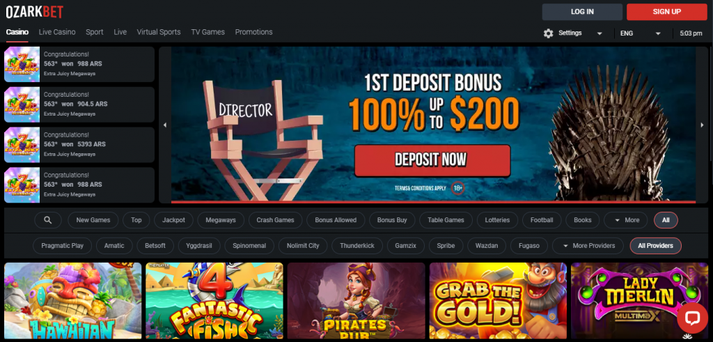 Ozarkbet Casino İncelemesi